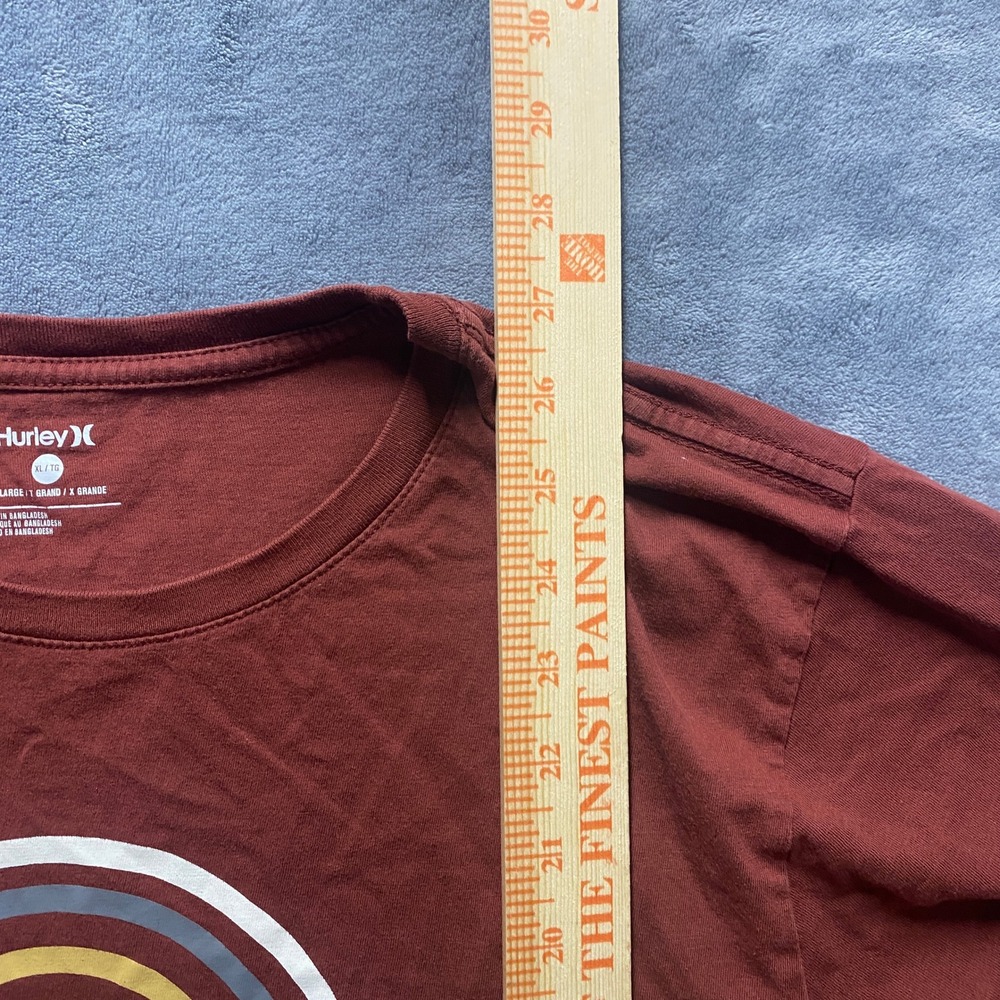 Hurley Graphic T-Shirt Mens XL Rust Orange Good Retro Sunset Wave Surf Tee - Picture 4 of 10